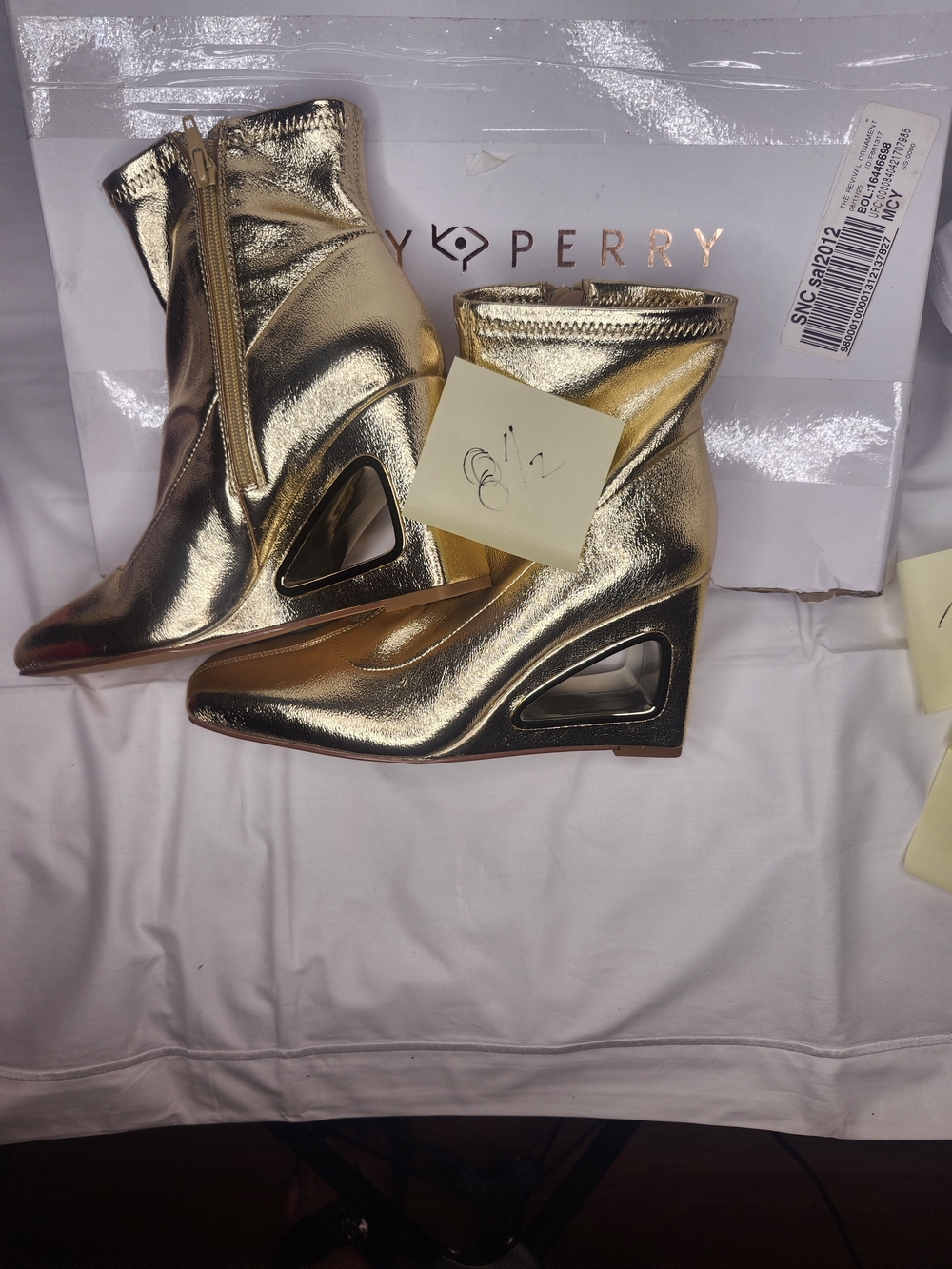 Katy Perry Collections Metallic Gold Ankle Boots - Picture 6 of 6